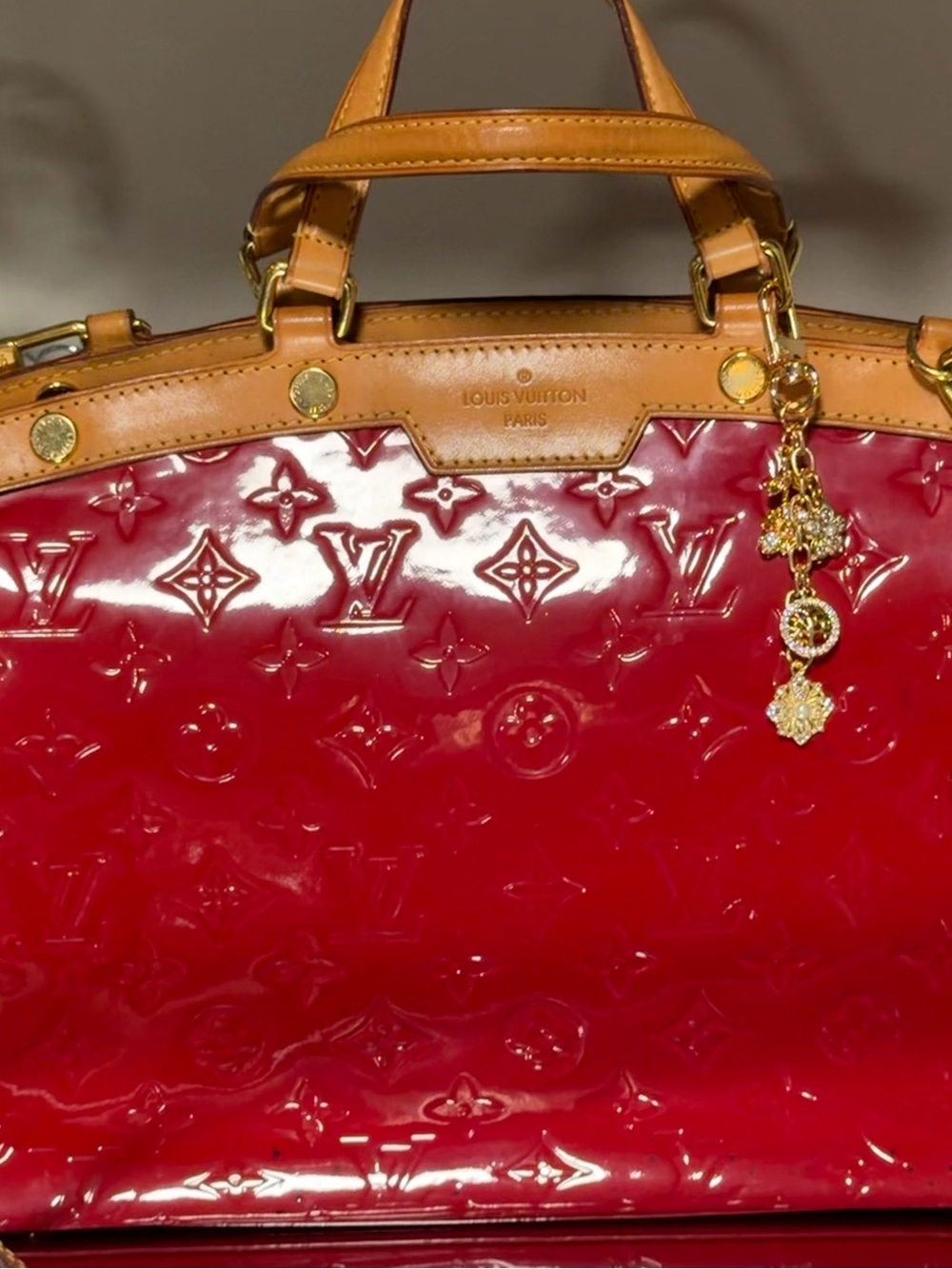 Louis Vuitton Vernis Brea MM Red Pomme D’Amour COA